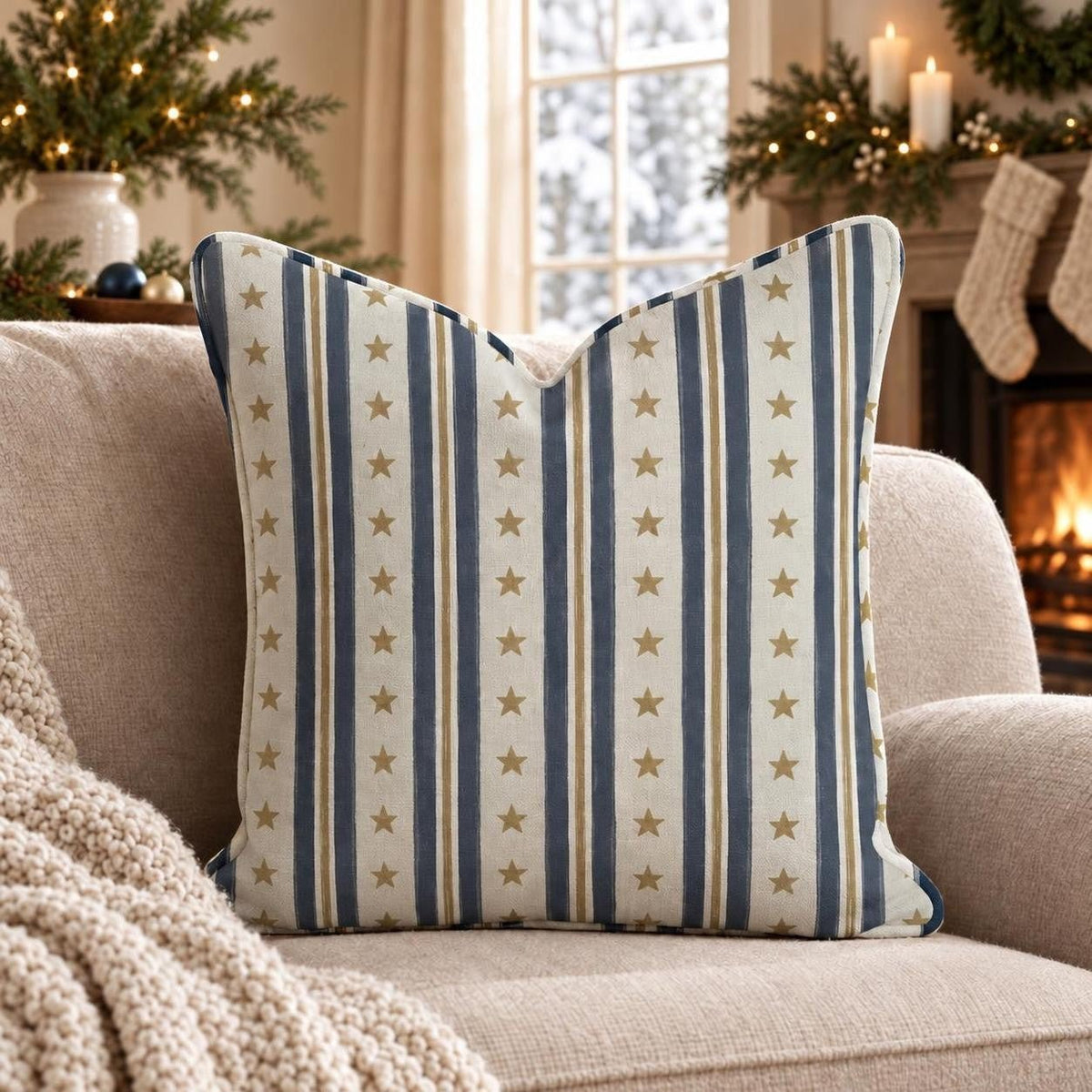 Midnight Stars Throw Pillow throw pillow - Hillcroft Home