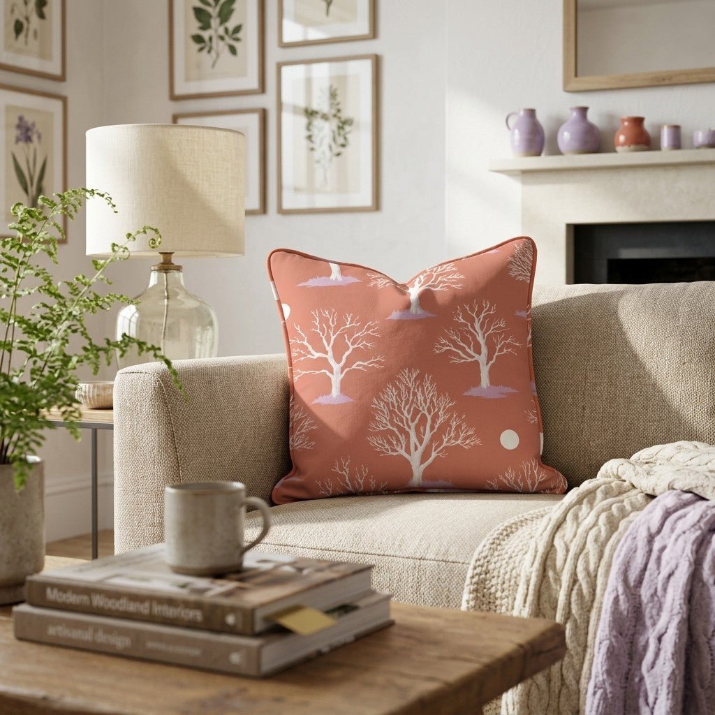 Midnight Tree Throw Pillow - Hillcroft Home