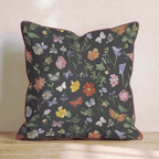 Midnight Wildflower Meadow Throw Pillow - Hillcroft Home