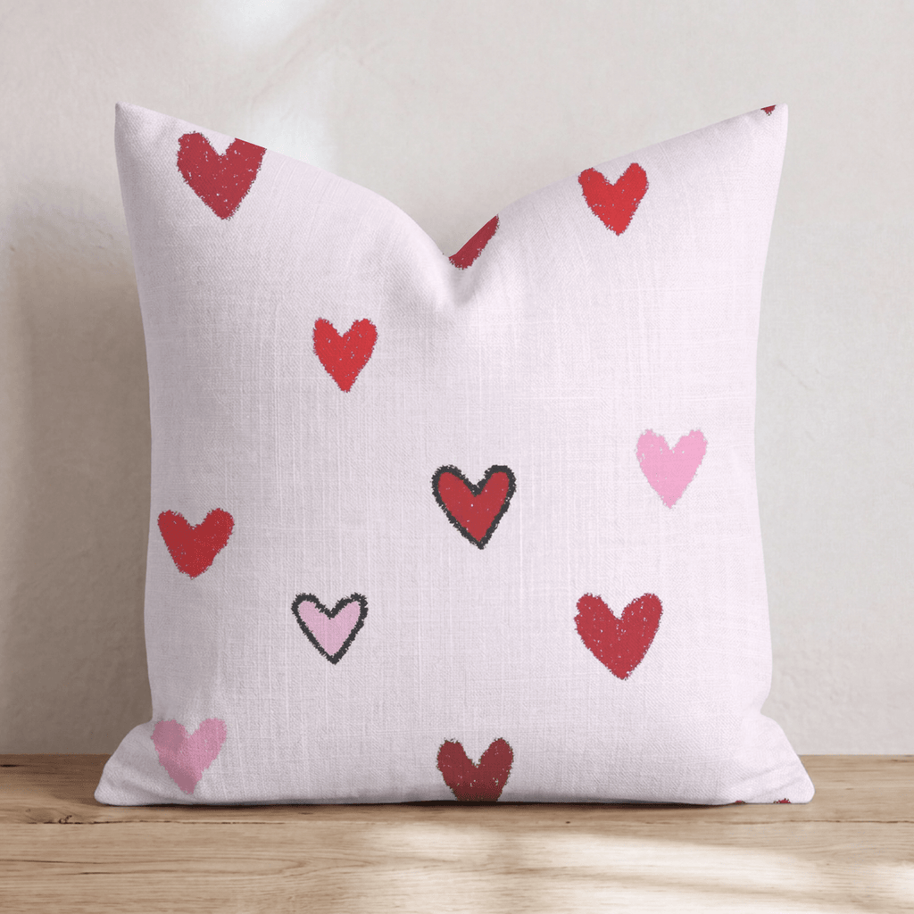 Mini Hearts Throw Pillow - Hillcroft Home