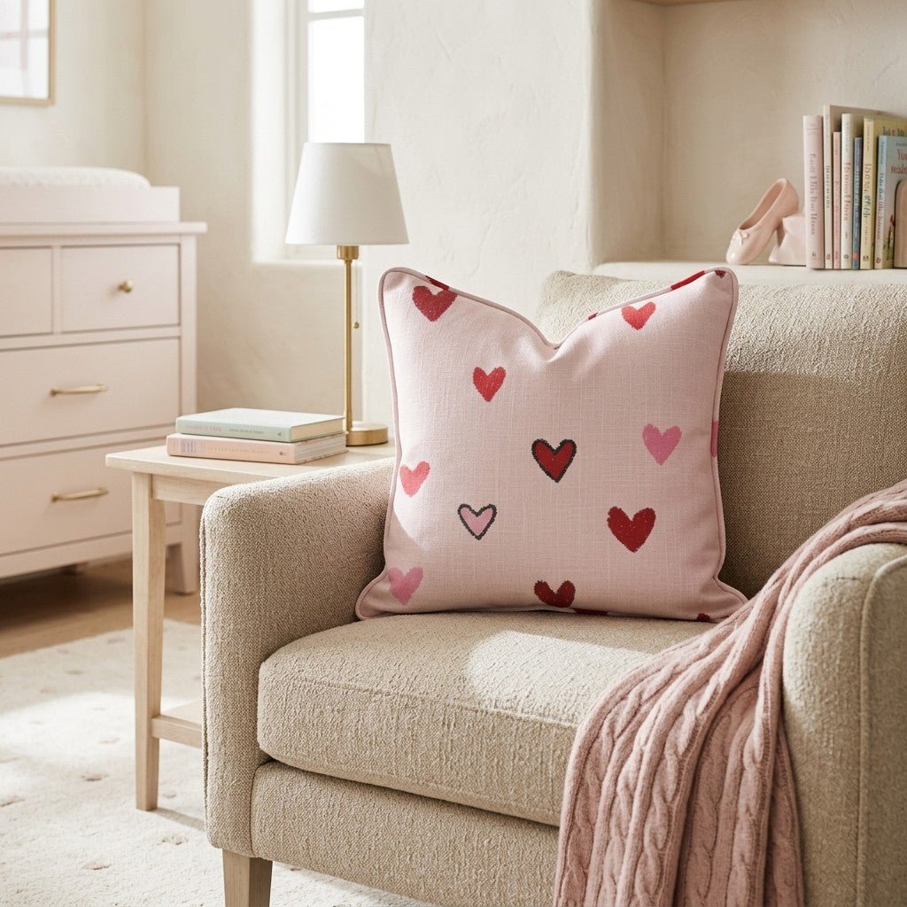 Mini Hearts Throw Pillow - Hillcroft Home