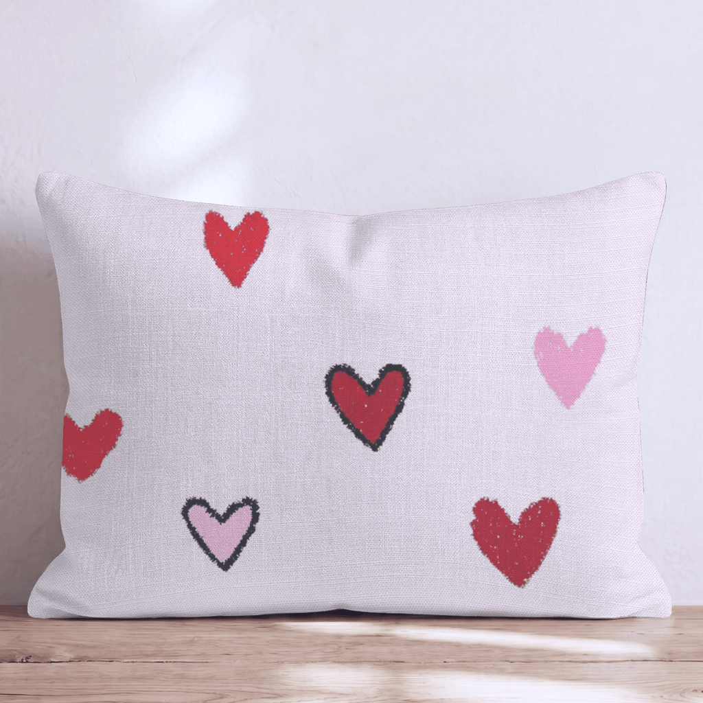 Mini Hearts Throw Pillow - Hillcroft Home