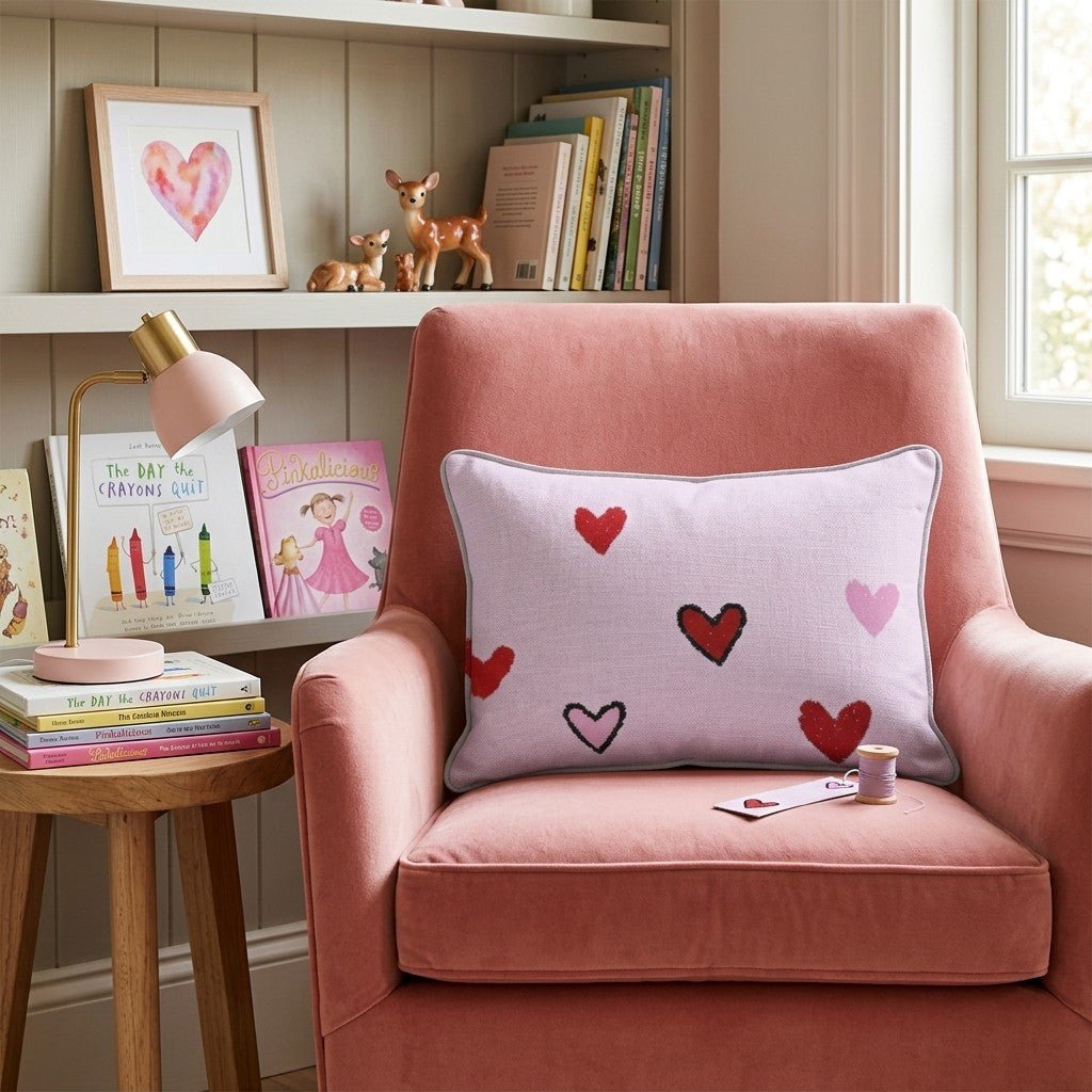 Mini Hearts Throw Pillow - Hillcroft Home