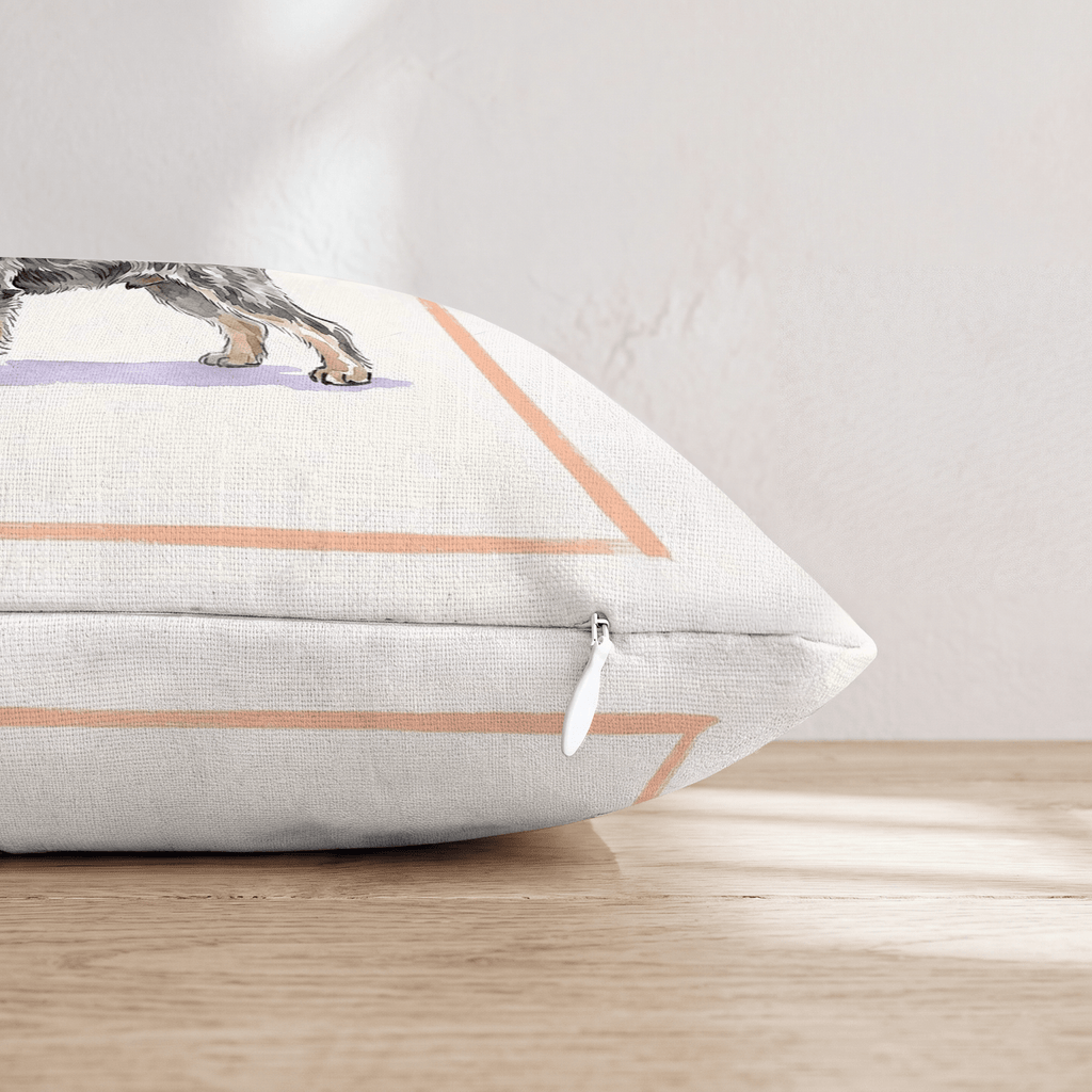Mini Schnauzer Lager Throw Pillow - Hillcroft Home