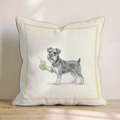 Mini Schnauzer Matcha Throw Pillow - Hillcroft Home