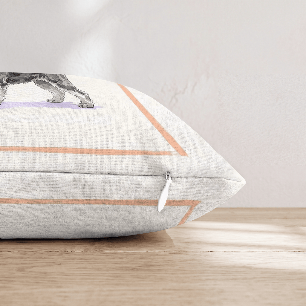 Miniature Schnauzer Coffee Throw Pillow - Hillcroft Home