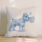 Miniature Schnauzer Pickleball Throw Pillow - Hillcroft Home