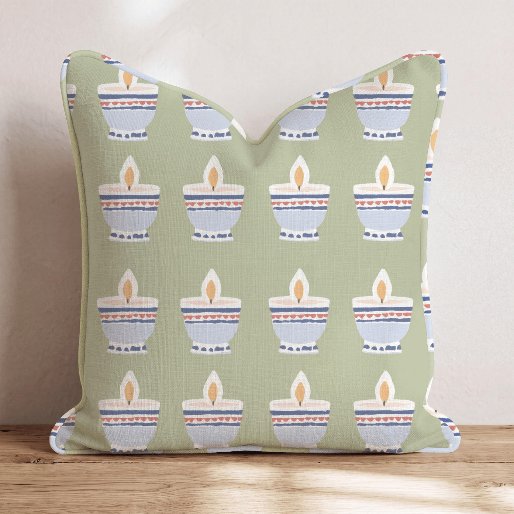 Minimal Candles Throw Pillow - Hillcroft Home