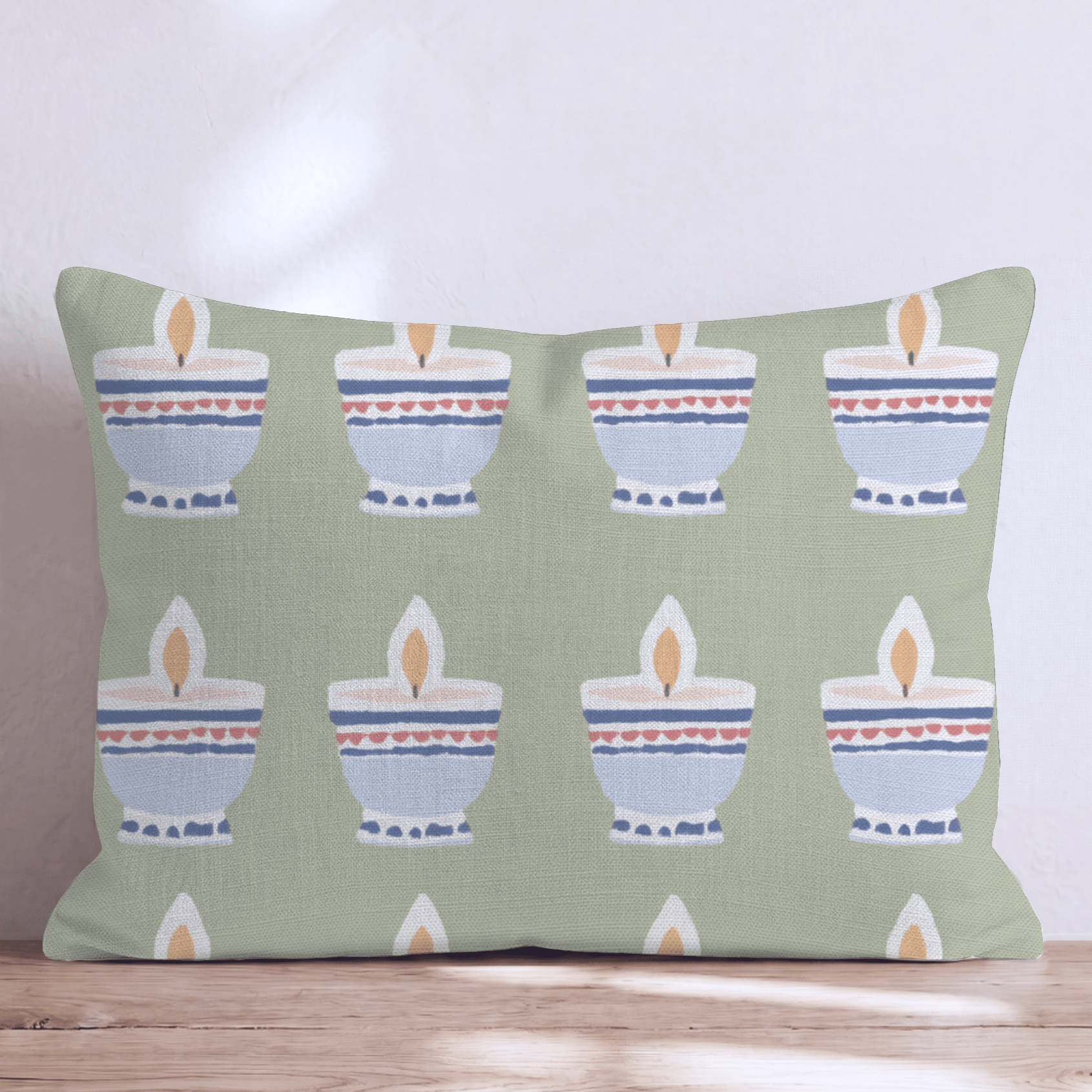 Minimal Candles Throw Pillow - Hillcroft Home