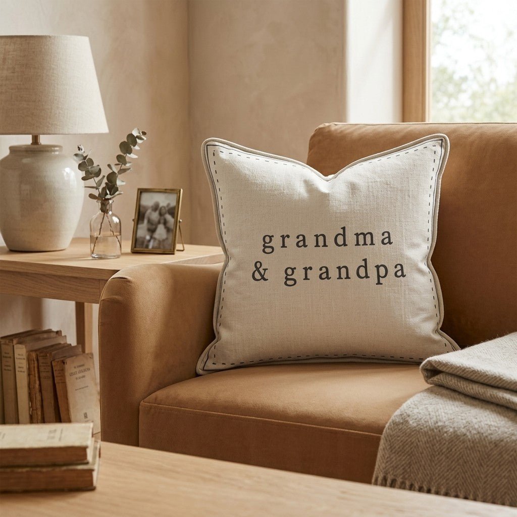 Minimalist Grandma and Grandpa Throw Pillow - Hillcroft Home