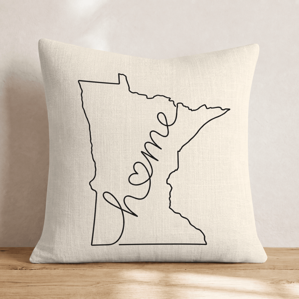 Minnesota Home Throw Pillow - Hillcroft Home