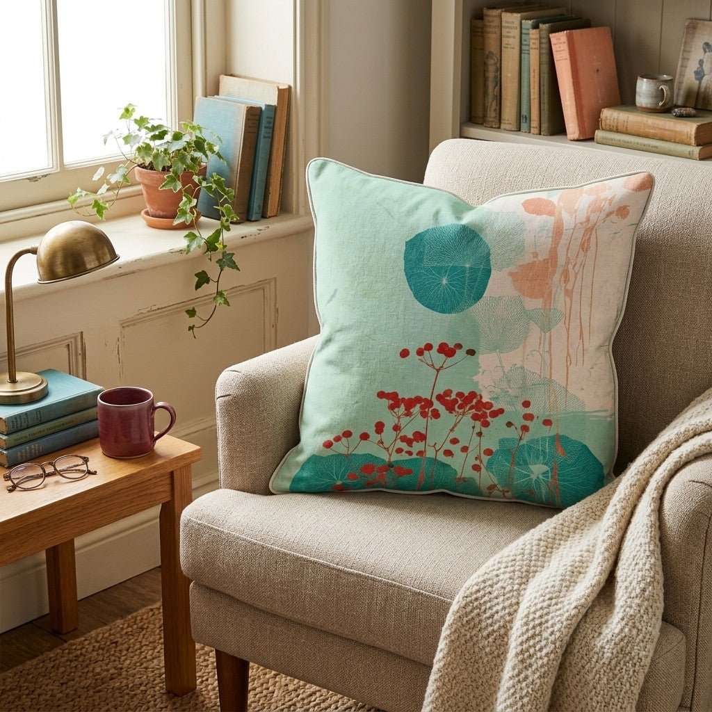 Mint Berry Botanica Throw Pillow - Hillcroft Home