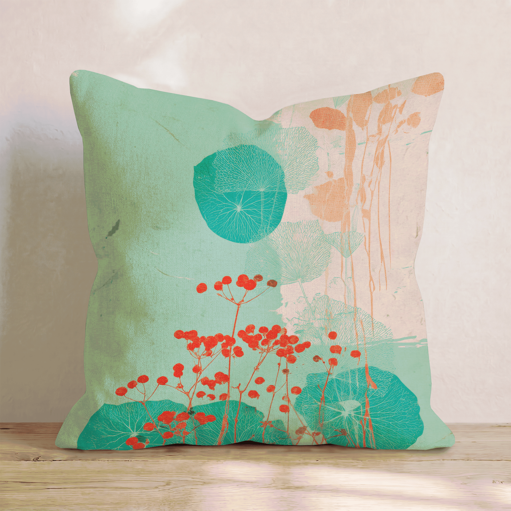 Mint Berry Botanica Throw Pillow - Hillcroft Home