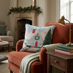 Mint Gable Cottage Garden Throw Pillow - Hillcroft Home