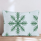 Mint Snowfall Throw Pillow throw pillow - Hillcroft Home