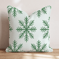 Mint Snowfall Throw Pillow throw pillow - Hillcroft Home