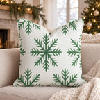 Mint Snowfall Throw Pillow throw pillow - Hillcroft Home