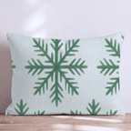 Mint Snowfall Throw Pillow throw pillow - Hillcroft Home