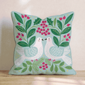 Mint Turtledove Wreath Throw Pillow - Hillcroft Home