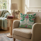 Mint Turtledove Wreath Throw Pillow - Hillcroft Home