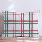 Mint Windowpane Throw Pillow throw pillow - Hillcroft Home