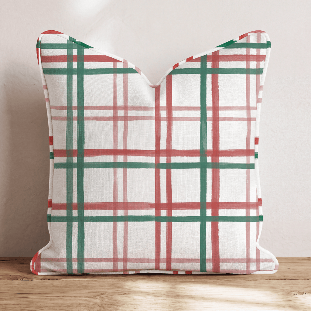 Mint Windowpane Throw Pillow throw pillow - Hillcroft Home