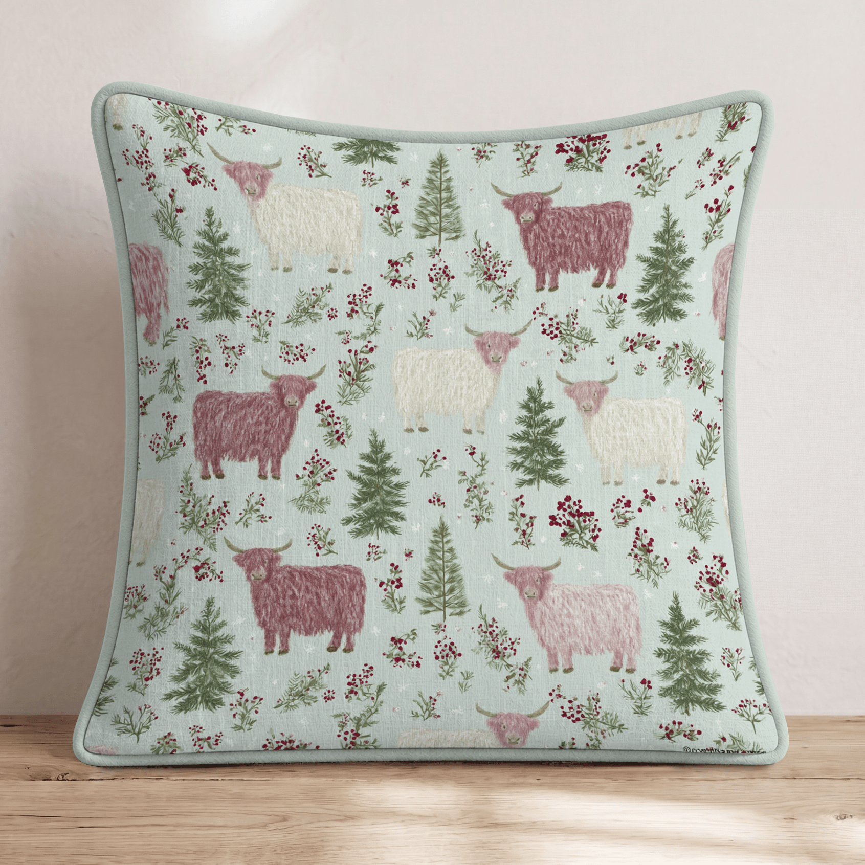 Minty Fresh on the Moor Throw Pillow - Hillcroft Home