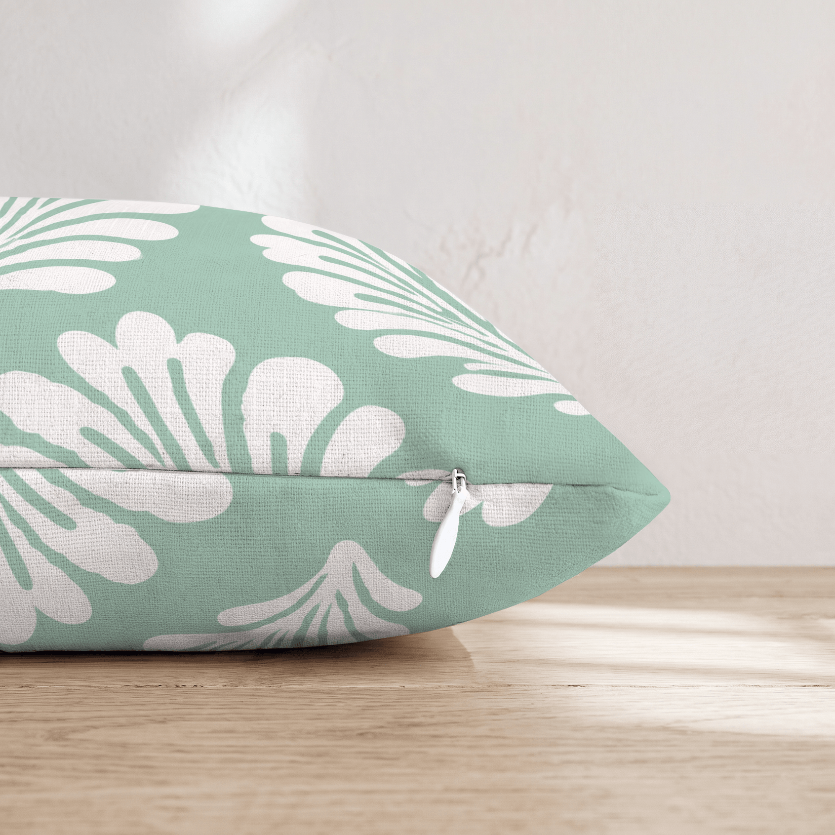 Minty Leaf Throw Pillow - Hillcroft Home