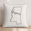 Mississippi Home Throw Pillow - Hillcroft Home