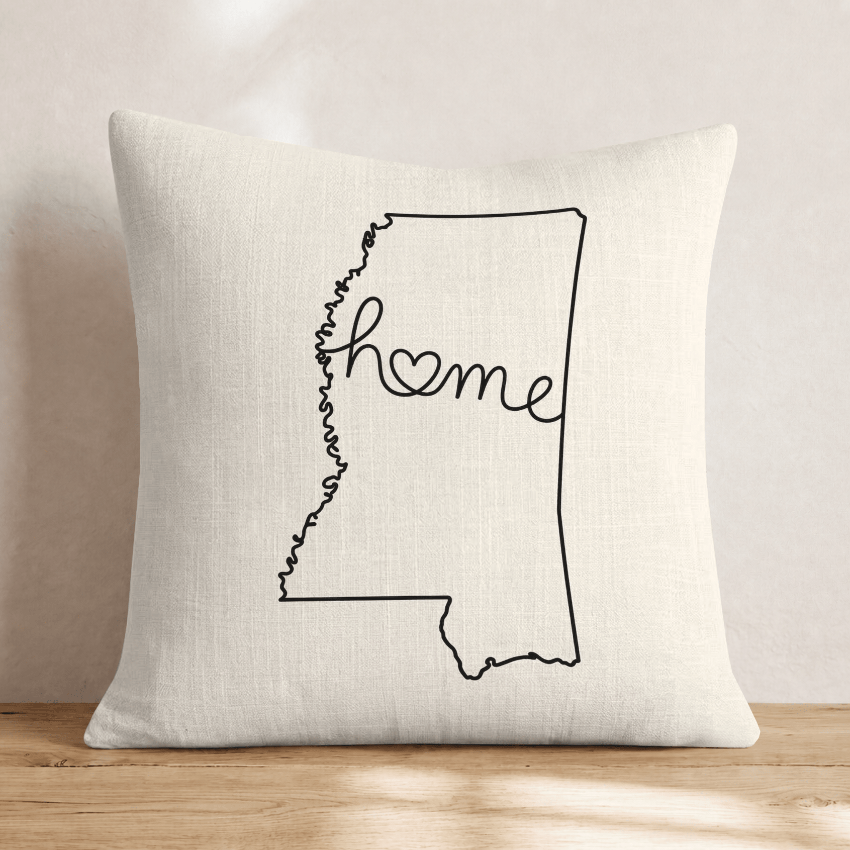 Mississippi Home Throw Pillow - Hillcroft Home