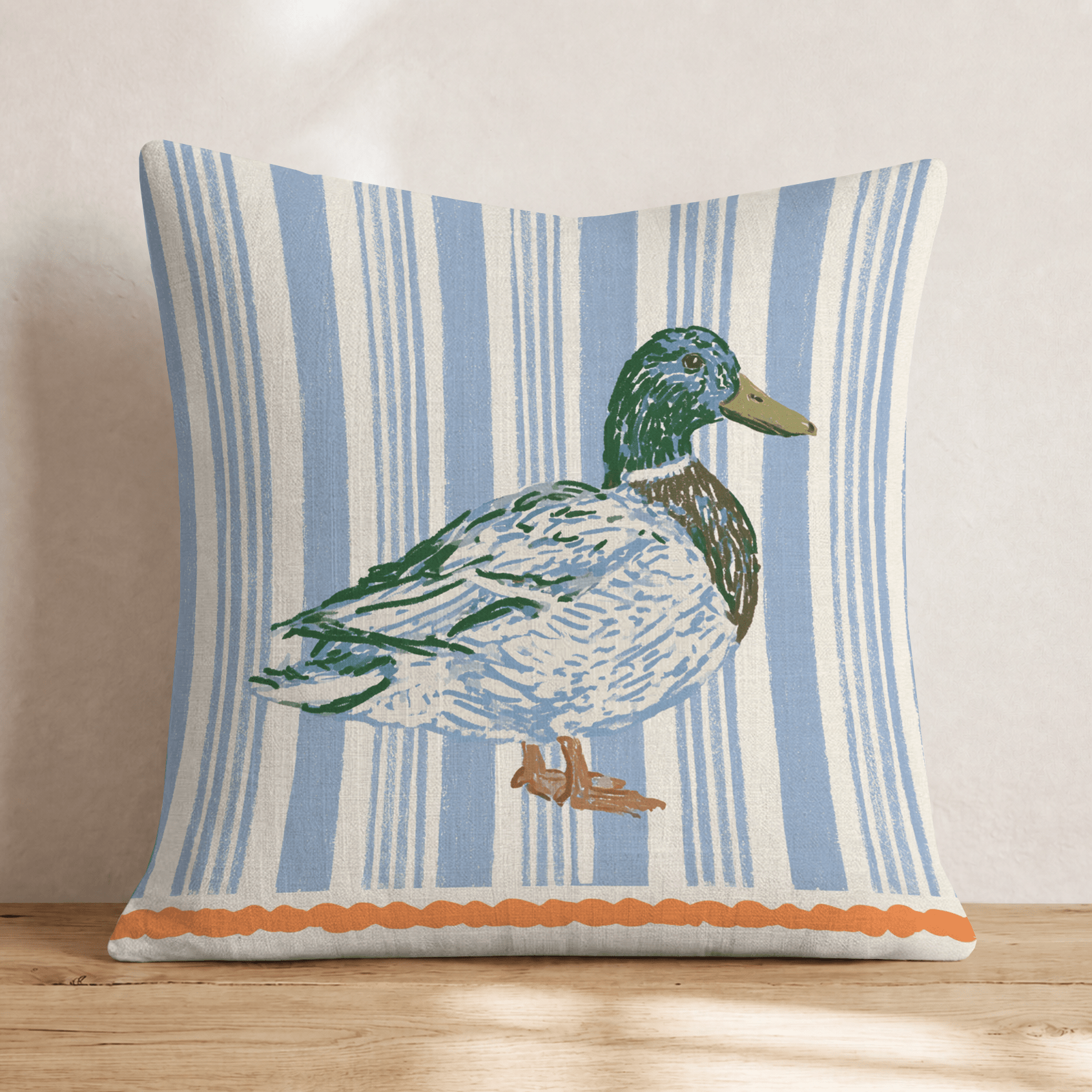 Mister Mallard Duck Throw Pillow - Hillcroft Home