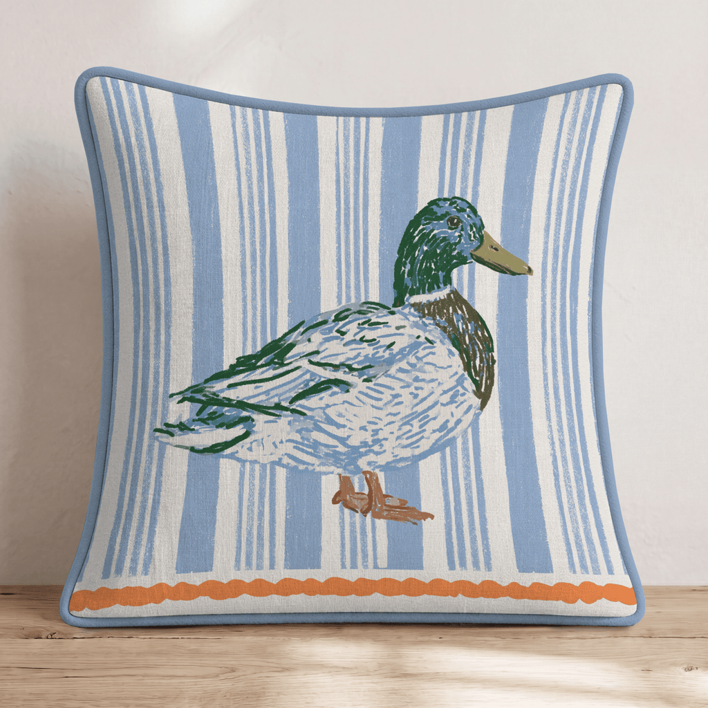 Mister Mallard Duck Throw Pillow - Hillcroft Home