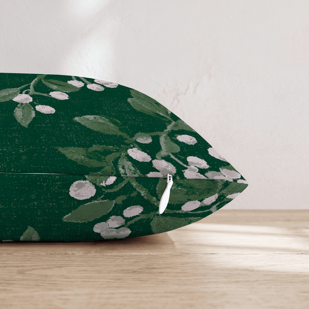 Mistletoe Greens Throw Pillow - Hillcroft Home