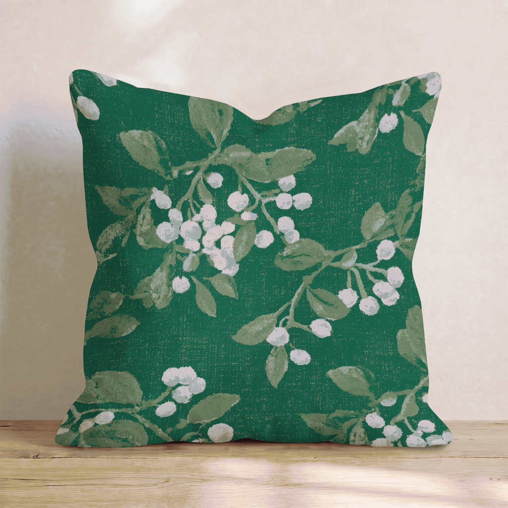 Mistletoe Greens Throw Pillow - Hillcroft Home
