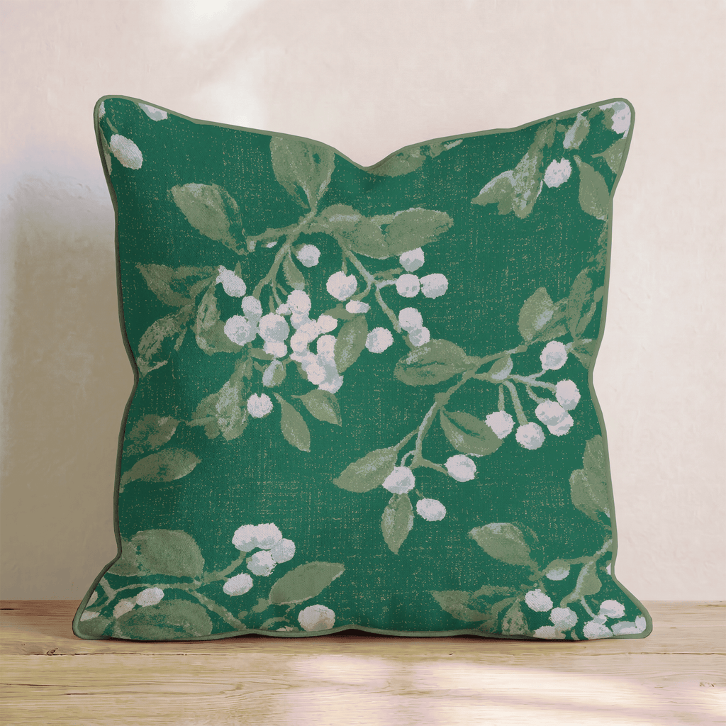 Mistletoe Greens Throw Pillow - Hillcroft Home