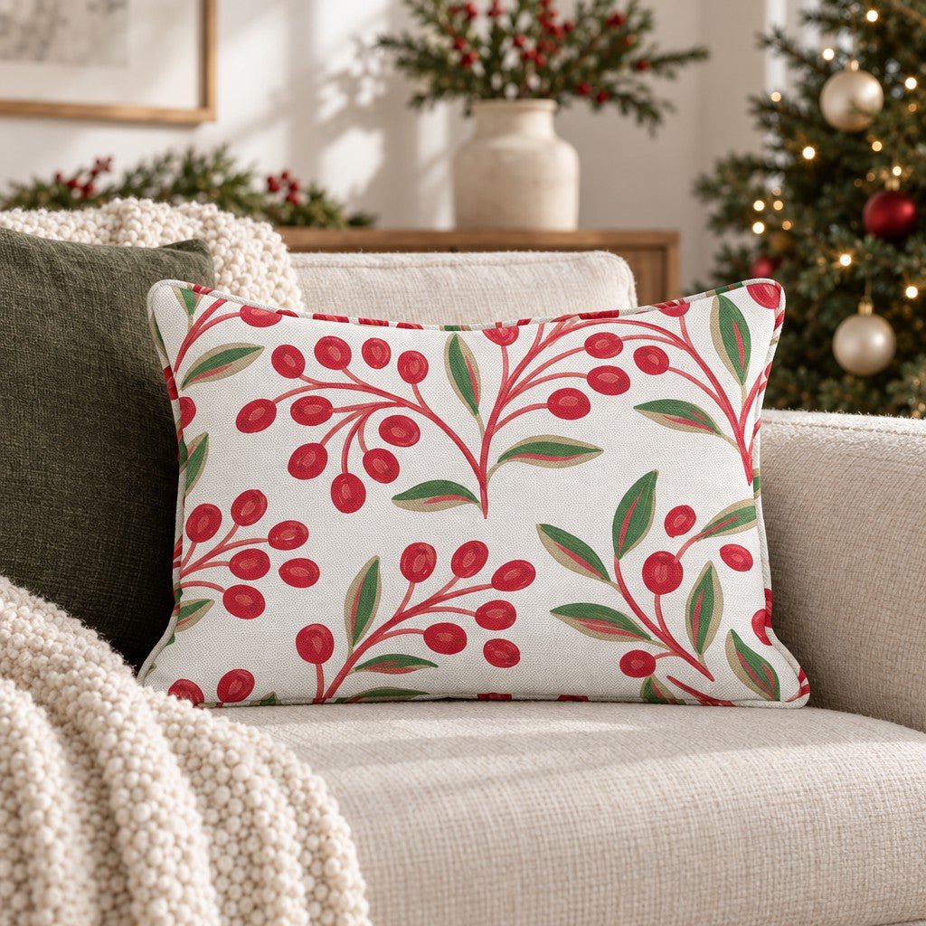 Mistletoe Meadow Throw Pillow throw pillow - Hillcroft Home
