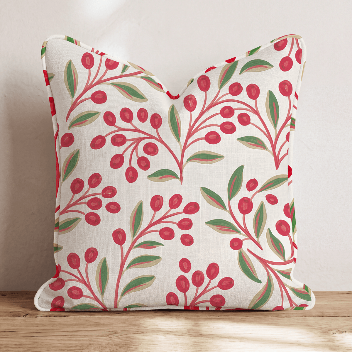 Mistletoe Meadow Throw Pillow throw pillow - Hillcroft Home