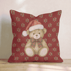 Mistletoe & Teddy Toes Throw Pillow throw pillow - Hillcroft Home