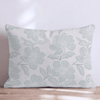 Misty Sage Bloom Throw Pillow throw pillow - Hillcroft Home
