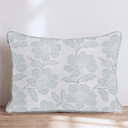 Misty Sage Bloom Throw Pillow throw pillow - Hillcroft Home
