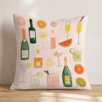 Mixed Drinks Throw Pillow - Hillcroft Home