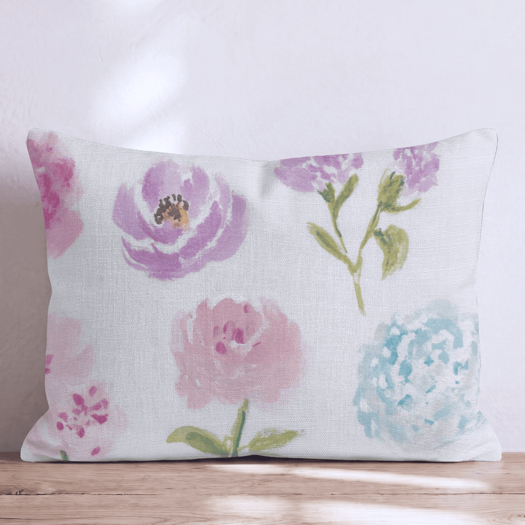 Mixed Petal Cream Throw Pillow - Hillcroft Home