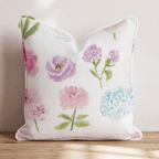 Mixed Petal Cream Throw Pillow - Hillcroft Home