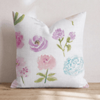 Mixed Petal Cream Throw Pillow - Hillcroft Home