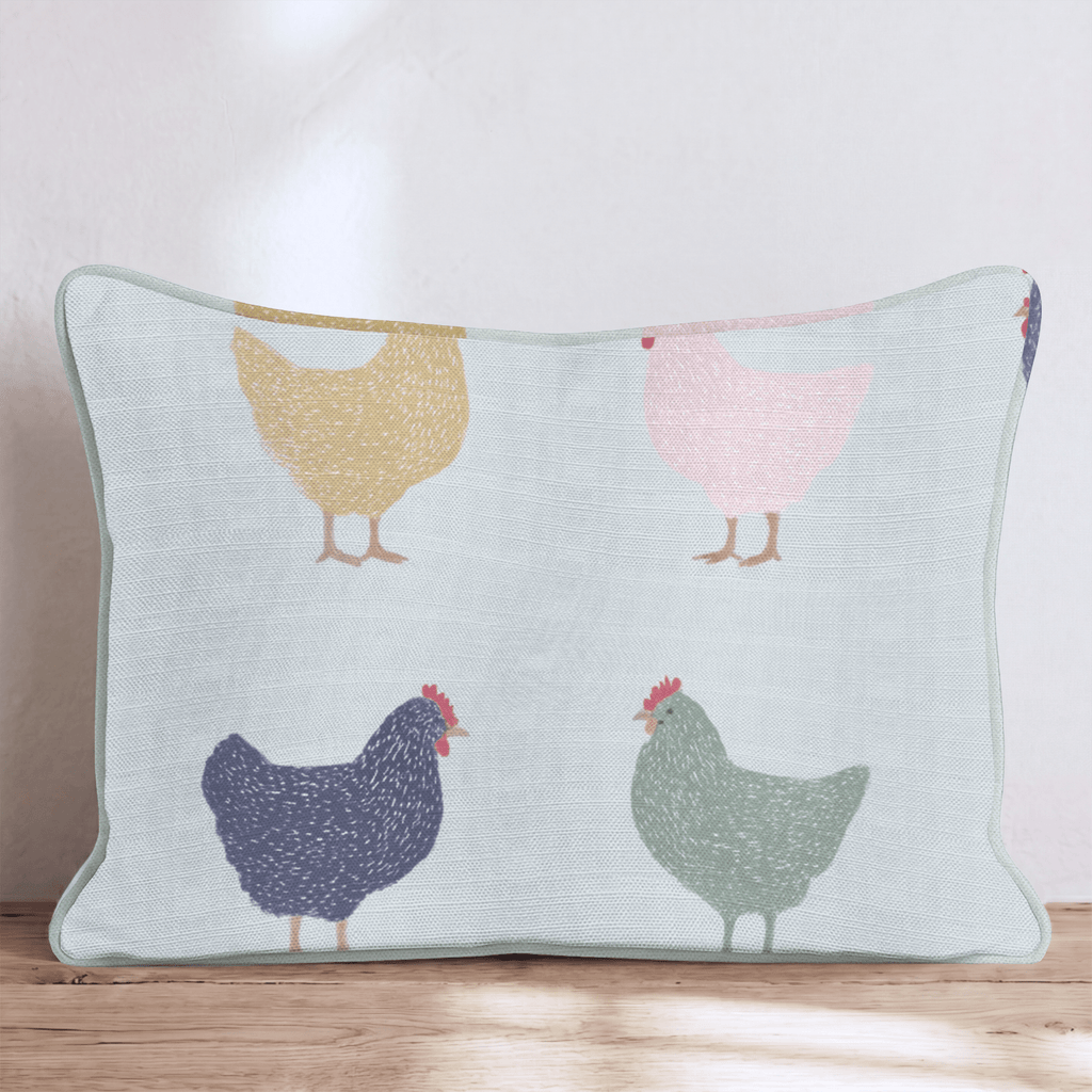 Modern Chicken Walk Throw Pillow - Hillcroft Home