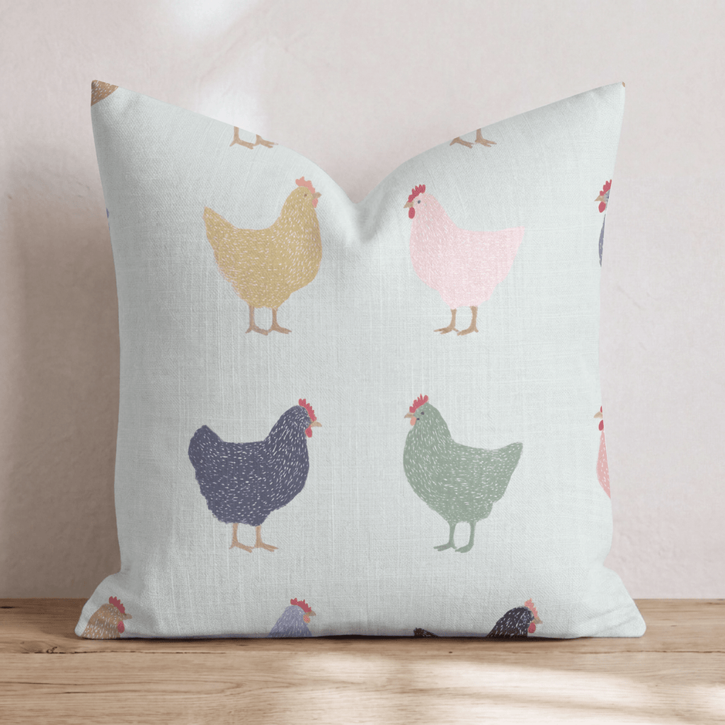 Modern Chicken Walk Throw Pillow - Hillcroft Home