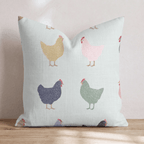 Modern Chicken Walk Throw Pillow - Hillcroft Home
