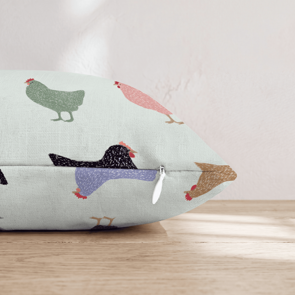 Modern Chicken Walk Throw Pillow - Hillcroft Home