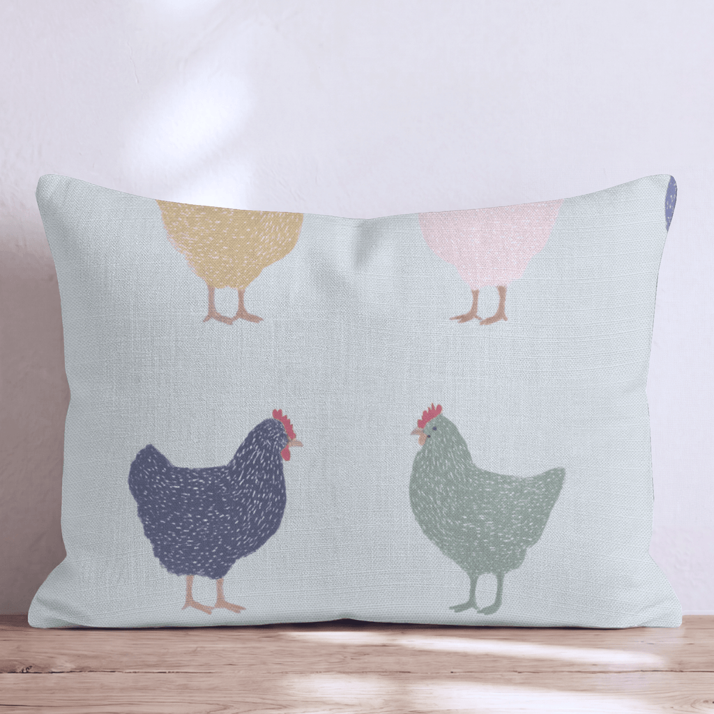 Modern Chicken Walk Throw Pillow - Hillcroft Home