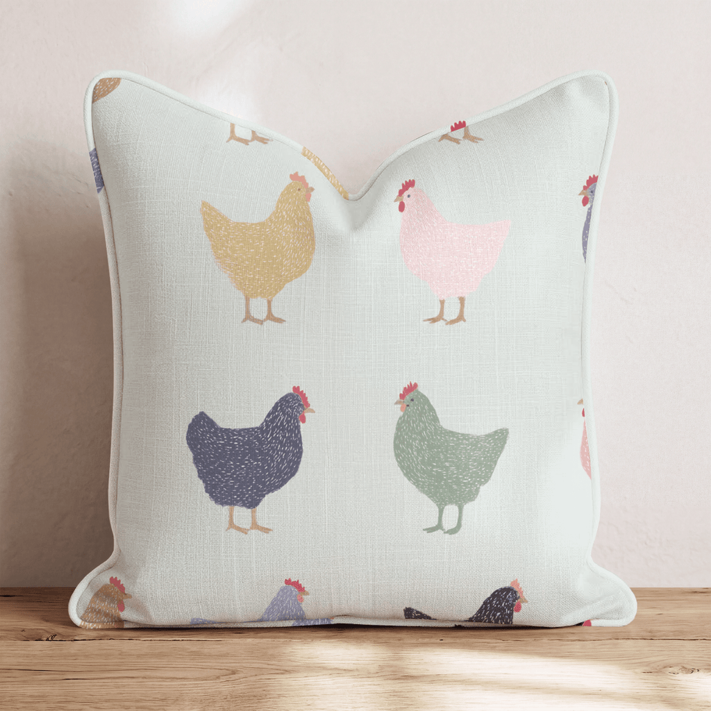 Modern Chicken Walk Throw Pillow - Hillcroft Home